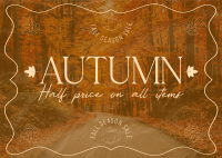 Fall Season Sale Postcard