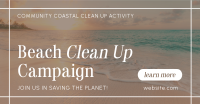 Beach Clean Up Drive Facebook Ad