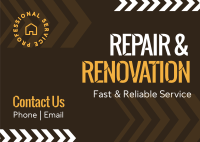 Repair & Renovation Postcard