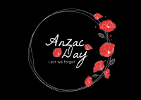 Anzac Day Wreath Postcard