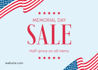 Memorial Day Sale Postcard