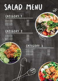 Salad Chalkboard Menu Image Preview