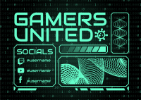 Gamers United Postcard