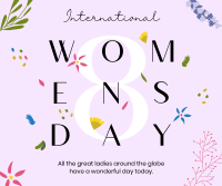 Women's Day Flower Overall Facebook Post