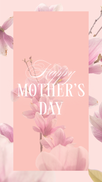 Mother's Day Pink Flowers Facebook Story