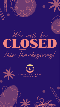 We're Closed this Thanksgiving Facebook Story