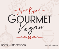 Gourmet Vegan Reservation Facebook Post