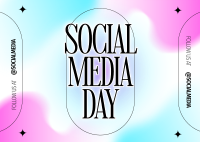 Minimalist Social Media Day Postcard