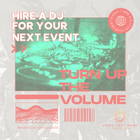 Volume Up Hire DJ Instagram Post