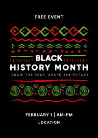 Black History Month Pattern Poster