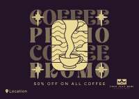 Coffee Cup Promo Postcard