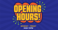 Opening Hours Sticker Facebook Ad