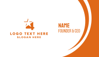 Orange Star Number 4 Business Card Design