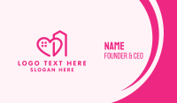 Pink Love Building  Business Card