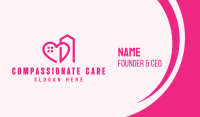 Pink Love Building  Business Card Image Preview