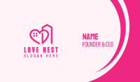 Pink Love Building  Business Card Image Preview