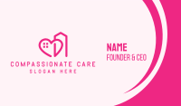 Pink Love Building  Business Card Image Preview