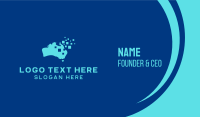 Australian Map Pixels Technology Business Card