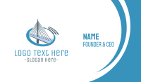 Blue Cable Bridge Business Card Design