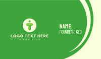 Green Gem Letter T Business Card