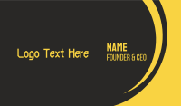 Bold Yellow Clan Font Business Card Design