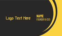 Bold Yellow Clan Font Business Card