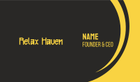 Bold Yellow Clan Font Business Card