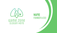 Green Abstract Lungs Business Card