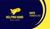 Yellow Paper Plane Business Card