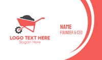 Red Wheelbarrow Business Card Design