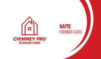 Chimney House Outline Business Card Image Preview