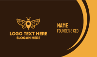 Gold Insect Locator Business Card Design