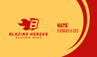 Red Fire Letter B Business Card Image Preview