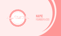 Pink Circle Business Card example 1