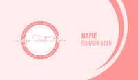 Cupcake Circle Tag Business Card Design