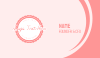 Cupcake Circle Tag Business Card