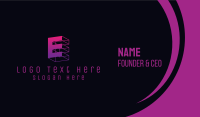 Electronic Letter E Business Card