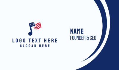 American Musical Note Business Card Image Preview