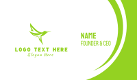 Leaf Hummingbird Business Card Design