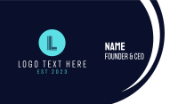 Blue Circle Business Card example 2