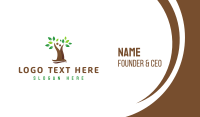 Brown Couple Tree Business Card Design