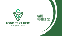 Triangle Gem Outline Business Card Design