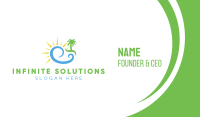 Tropical Wave Outline Business Card