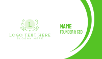 Green Vines Lettermark Business Card