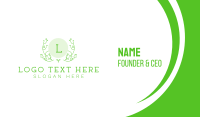 Green Vines Lettermark Business Card Design