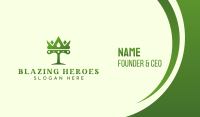 Green Tree Crown Business Card Image Preview