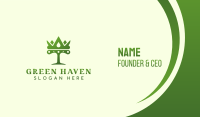 Green Tree Crown Business Card Image Preview