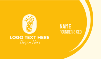 Yellow Lemonade Drink Business Card Design