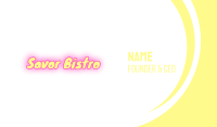 Yellow & Pink Text Business Card