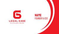 Pipe Letter G Business Card
